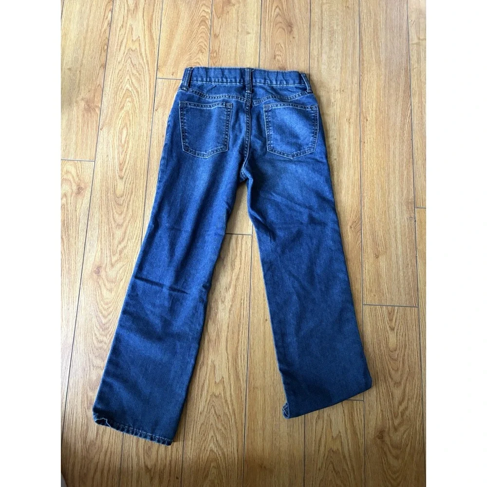 Lot of 2 Old Navy Boys Size 12 Straight Jeans BuiltInTough Adjustable Waist Blue